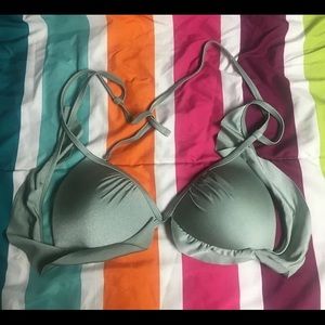 Green Push-Up Bikini Top